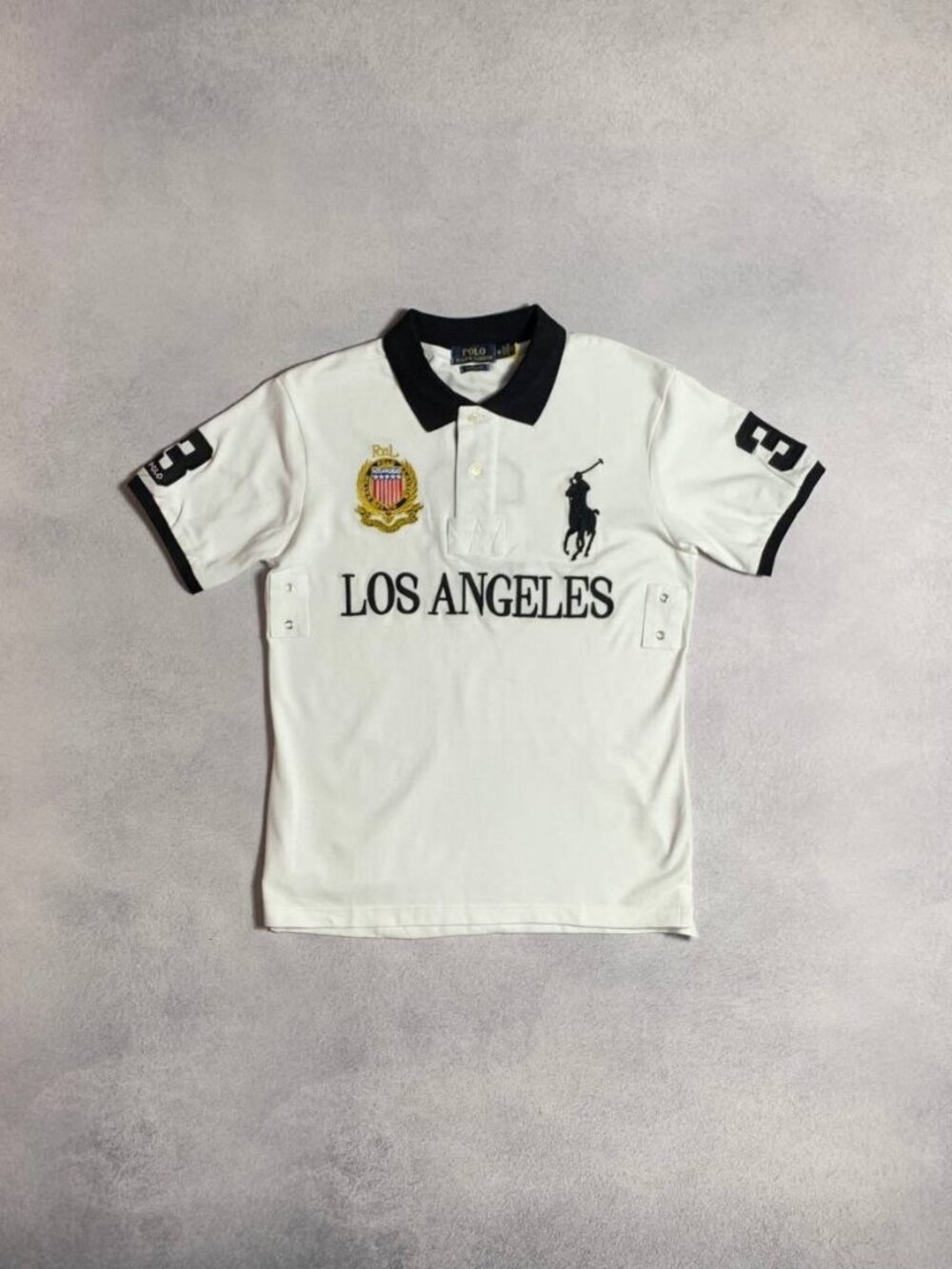 Classic Fit Los Angeles Mesh Polo Shirt LARGE